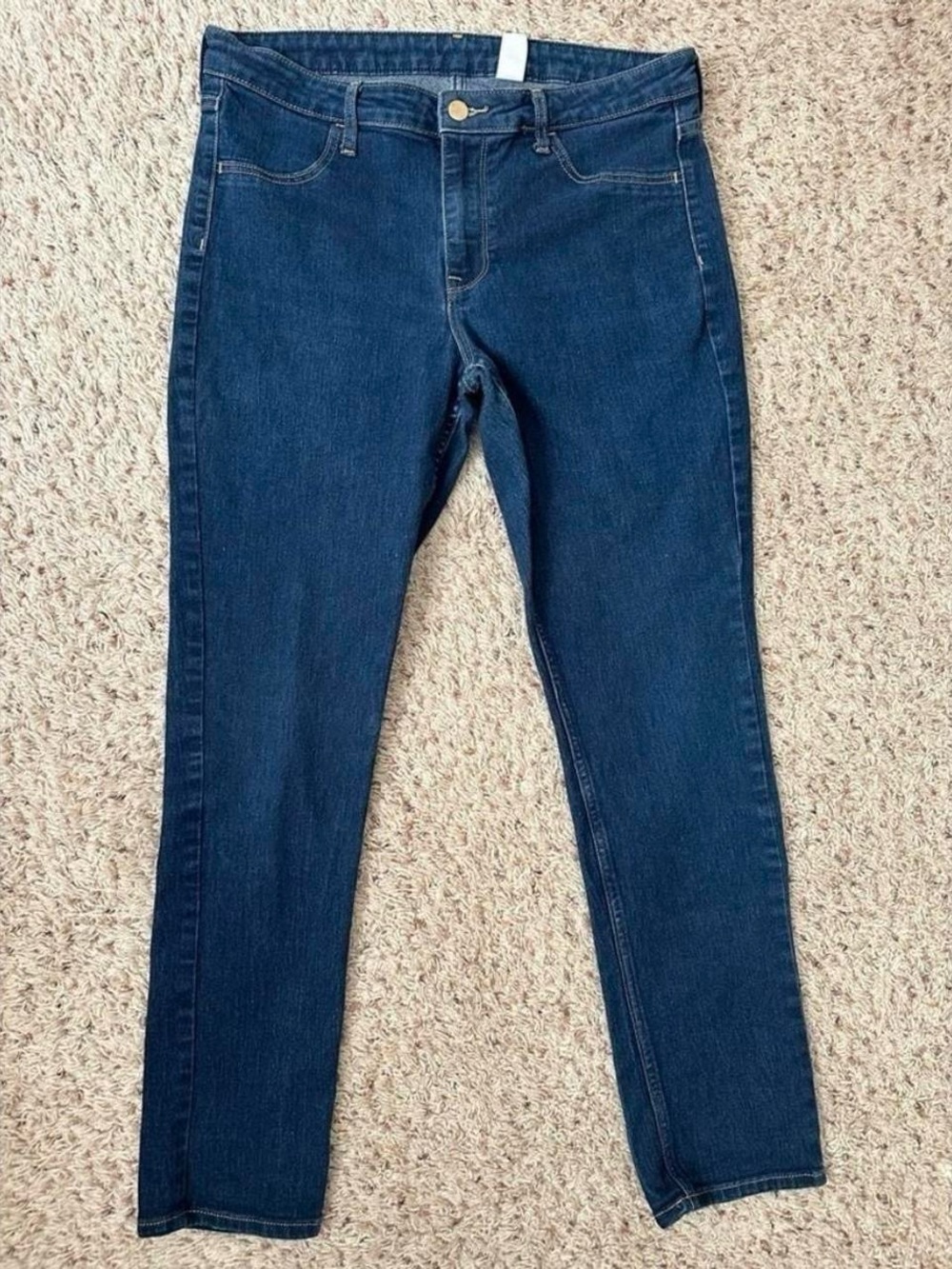 H&M Denim Skinny Ankle Regular Waist Mid Rise Blue Jeans Size 31 DarkWash Casual